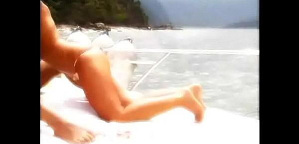  Brazilian lesbians havinf fun on a boat
